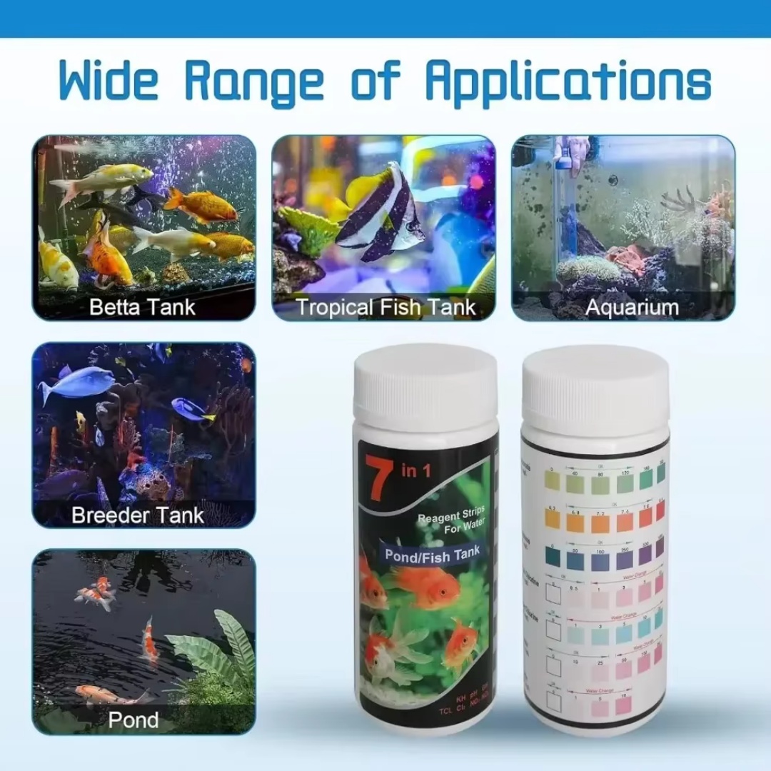 7-in-1 Aquarium Freshwater pH  - Marine Aquarium Water Test Kit recension och pris