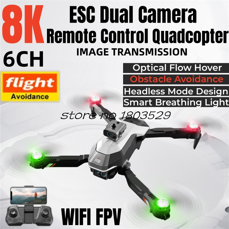 8K ESC Dual Camera FPV Remote  - Overflow Box Dual recension och pris