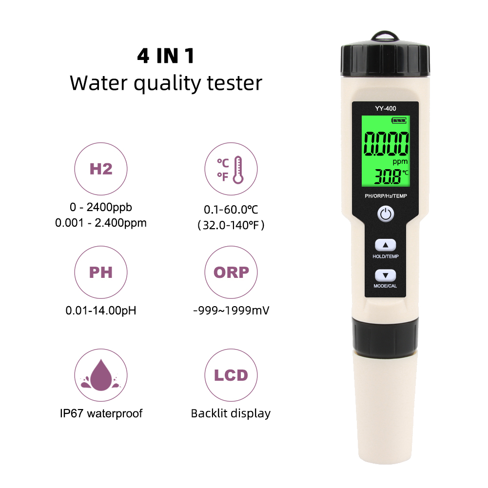 4 in 1 YY-400 PH/ORP/H2&TEM Me - Marine Aquarium Par Meter recension och pris